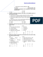 Political Science Prelims 2005