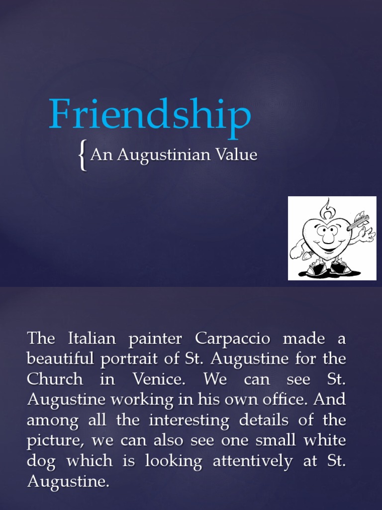 Friendship: An Augustinian Value | PDF | Augustine Of Hippo | Theology