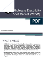 Wholesale Electricity Spot Market (WESM) : Francis Allen Empinado