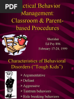 Practical Behavior Management: Classroom & Parent-Based Procedures