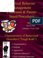 Practical Behavior Management: Classroom & Parent-Based Procedures