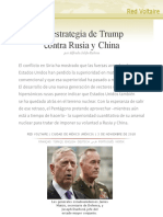 La Estrategia de Trump Contra Rusia y China, Por Alfredo Jalife-Rahme