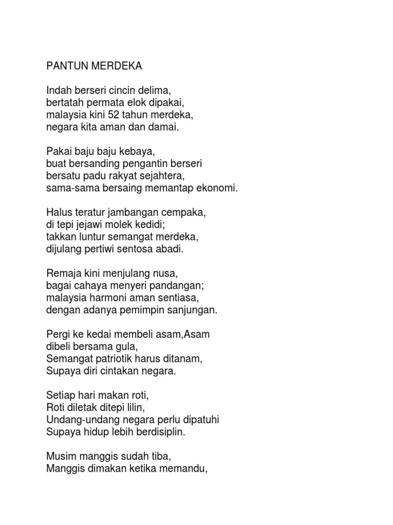 Koleksi Pantun Patriotik Pdf