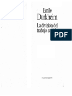 Durkheim, La División Del Trabajo Social (Selección) PDF