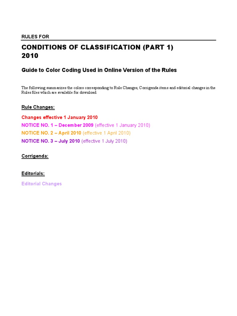 Classification Rules Color Coding Guide | PDF | Computing | Newspaper ...