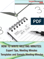Formal Writing Minutes PDF