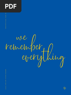 We Remember Everything Web Pdf Books