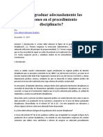 Cómo Graduar Adecuadamente Las Sanciones en El Procedimiento Disciplinario