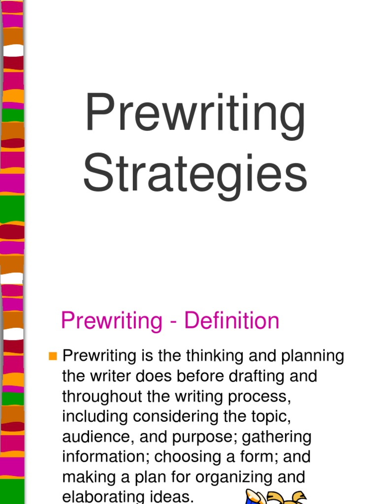 Examples of prewriting outlines picture