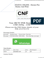 Irctc PNR Status Online - Eticket PNR Status and Print: Please See The PNR Status Details of Your PNR 2515791370