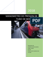 Manómetro Bourdon: principio, partes y aplicaciones