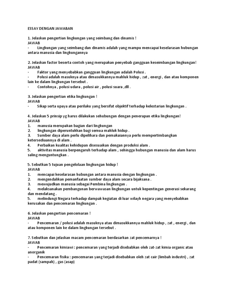 Sebutkan Dan Jelaskan Komponen Lingkungan Hidup - Sebutkan Mendetail