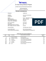 Air Valve Sizing Software Program: Project Information