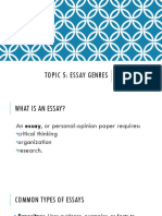 Academic Essay Genres Explained