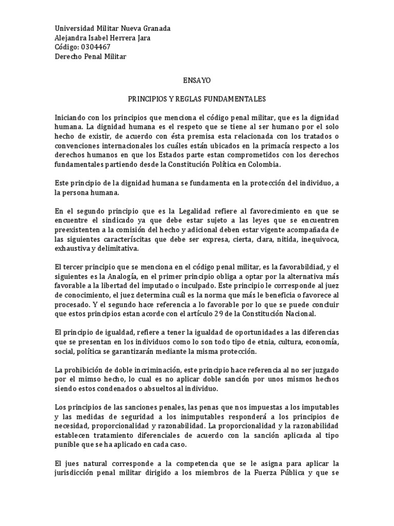 ENSAYO Principios Penal Intención (Derecho Penal) Derecho penal Prueba gratuita de 30 días