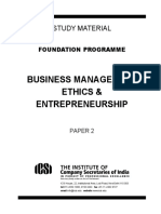 Business Management Ethics & Entrepreneurship