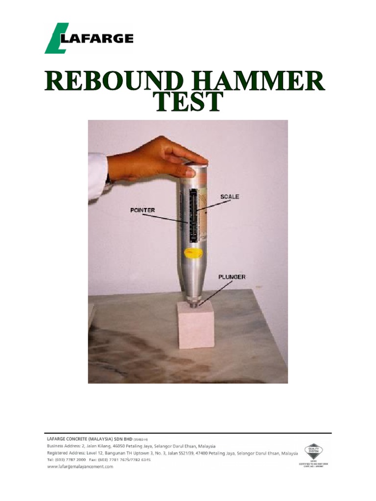 REBOUND HAMMER TESTING FOR CONCRETE SURFACE HARDNESS | PDF