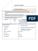 Lesson Plan Template Math