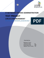 IT NETWORK SYSTEM ADMINISTRATION TEST PROJECT LINUX ENVIRONMENT