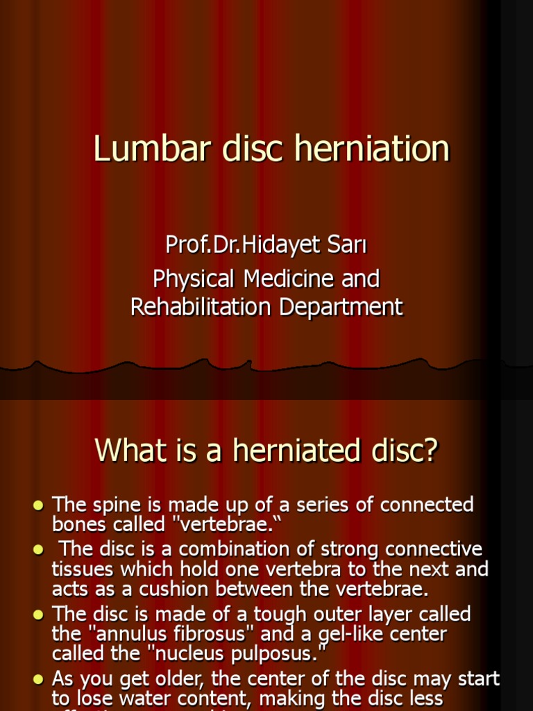 Lumbar Disc Herniation | PDF | Vertebral Column | Spinal Cord