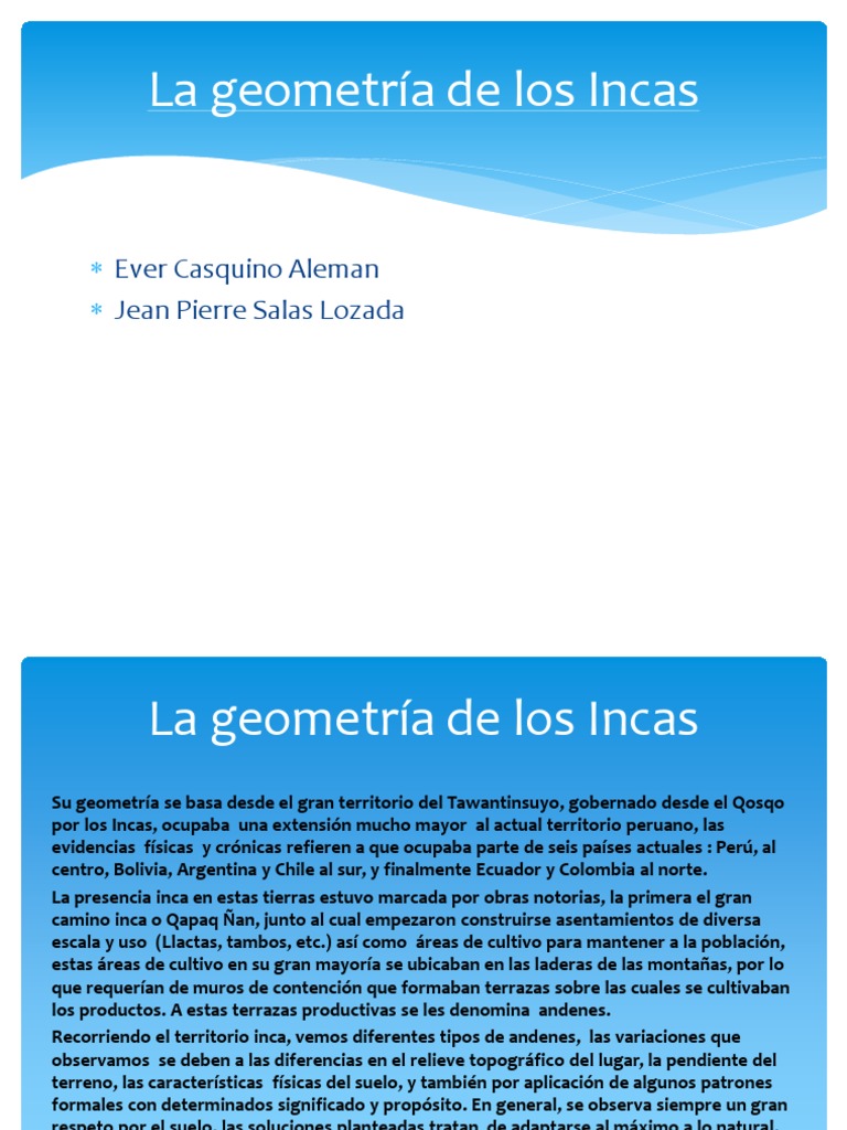 Geometría y Andenes de los Incas | PDF | Andes | Perú
