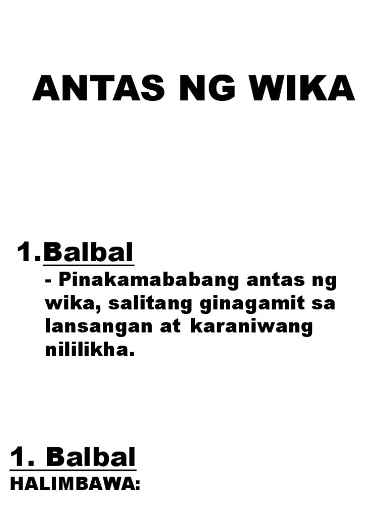 Antas Ng Wika