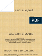 What Is DDL in Mysql?: - S.Manoj