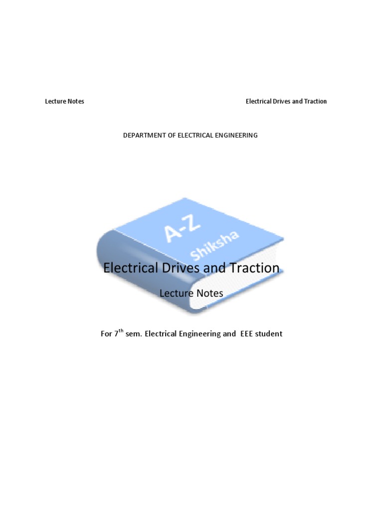 Electric Drives and Traction Overview | PDF | Electric Motor ...