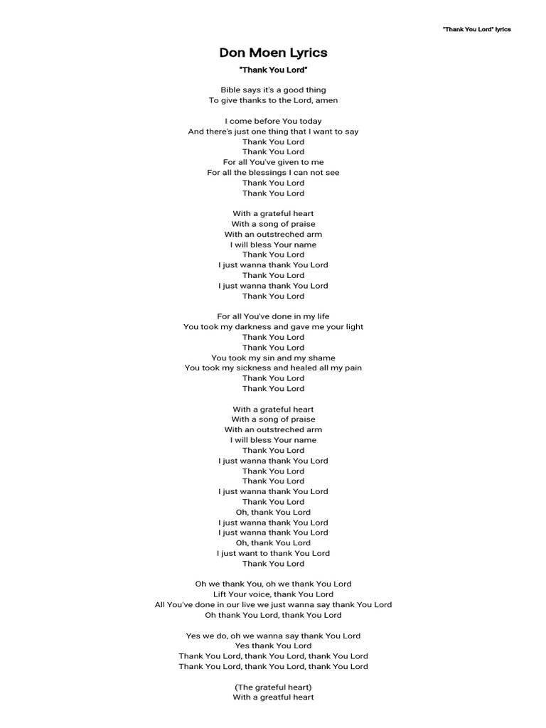All Is You Lord Lyrics
