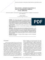 Gênero Discursivo, Posição Enunciativa e Dilema Das Transposições Didáticas Novas Reflexões