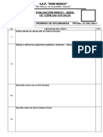 Evaluación de Ciencias Sociales de I.E.P. Don Bosco