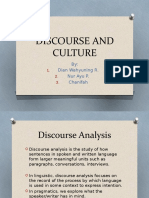 Dircourse and Culture