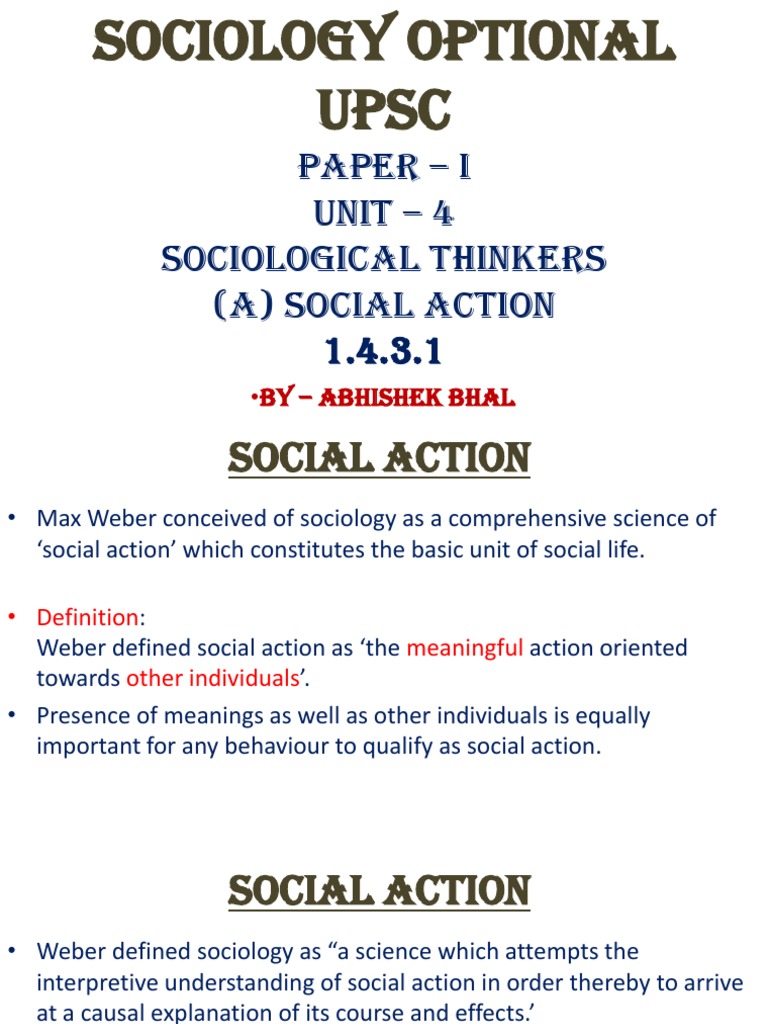 1 4 3 1 Social Action Pdf Pdf Sociology Philosophical Theories