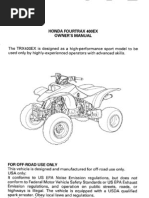 Honda TRX400 FourTrax Rancher Service Manual CD – 2004-2007 Shop Workshop