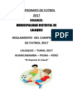 Campeonato de Futbol 2017 Lalaquiz