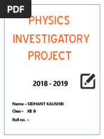 Physics Project Work