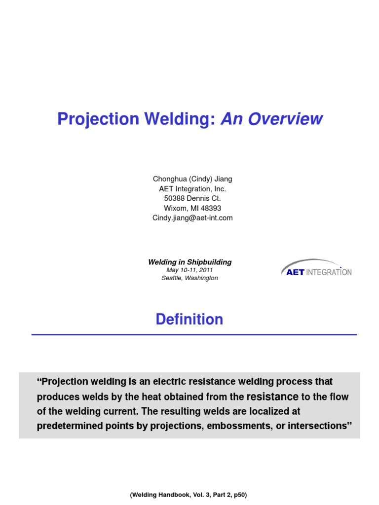 Overview of Projection Welding in Shipbuilding | PDF | Welding ...