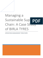 Managing a Sustainable Supply Chain at Birla Tyres