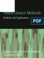 Stated Choice Methods Analysis and Applications