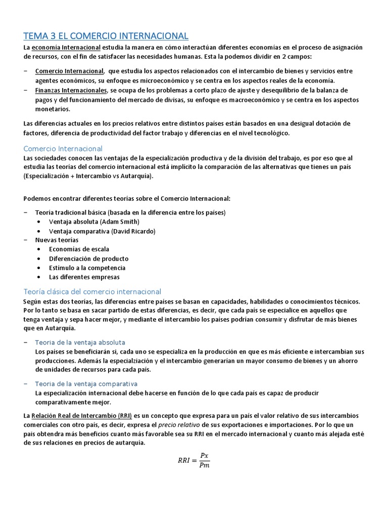 El Comercio Internacional | PDF | Arancel | Mercado (economía)