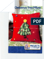 Easy Ribbon Christmas Tree Pillow DIY