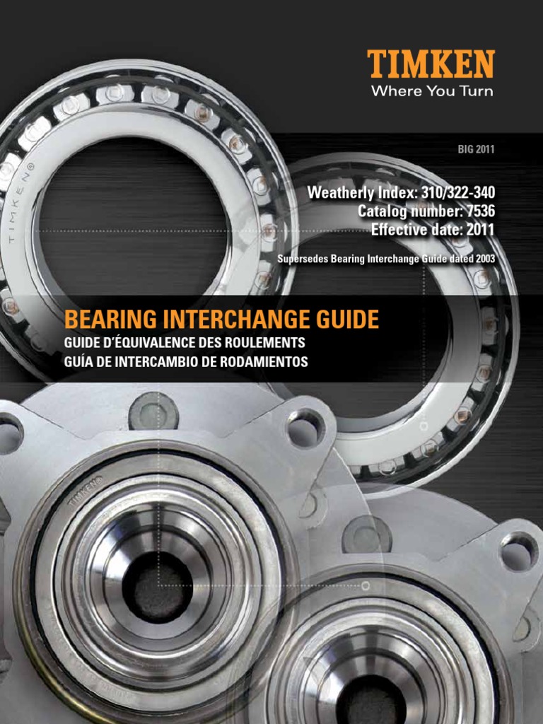 Timken Bearing Cross Reference Guide PDF | PDF | Car Manufacturers | Land  Vehicles