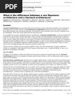 What Is The Difference Between A Von Neumann Architecture and A Harvard Architecture?