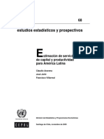 CEPAL - Aravena, Jofré & Villareal (2009) Estimación de Servicios de Capital y Productividad para Ámerica Latina PDF