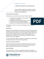 Caso Practico Tratamiento Contable y Tributario de Las Diferencias Temporales de Las Provisiones