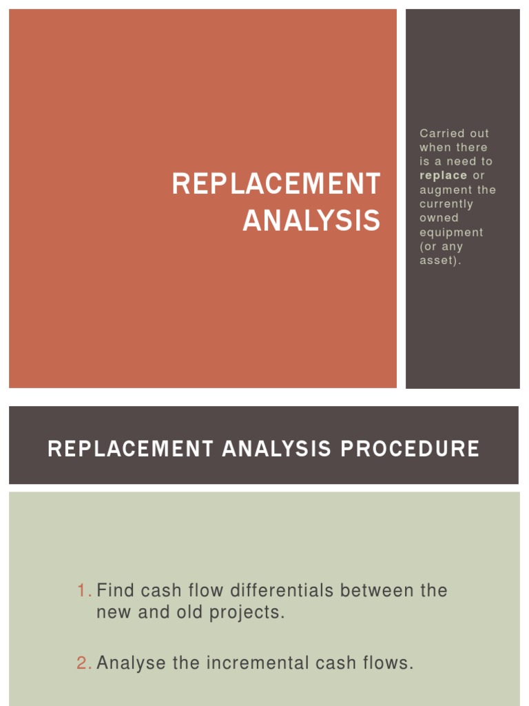 Replacement Analysis Final Pdf Net Present Value Applied Mathematics