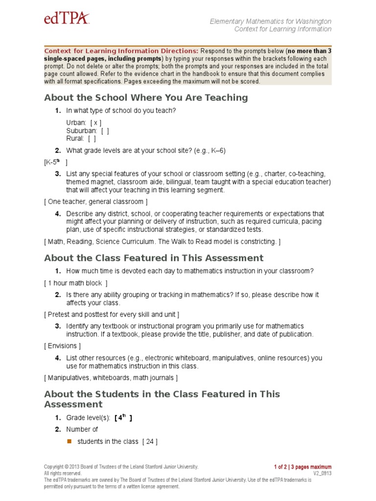 Math Context-For-Learning-Washington-State 1 | PDF | Individualized ...