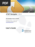 AT&T Navigator v2.0 User's Guide for Blackberry Touch-Screen