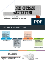 Teknik Operasi Mastektomi CAR