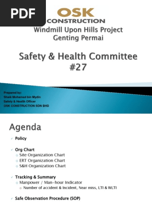 Ehs Monthly Meeting Pdf Scaffolding Crane Machine